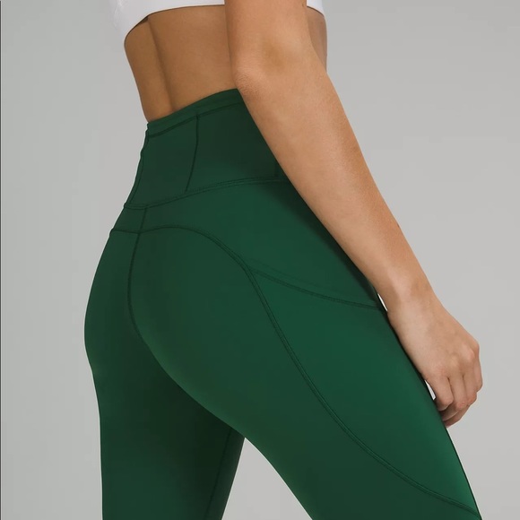 Lululemon Fast and Free High-Rise Tight 25" evergreen EVRG size 14 - Picture 7 of 12